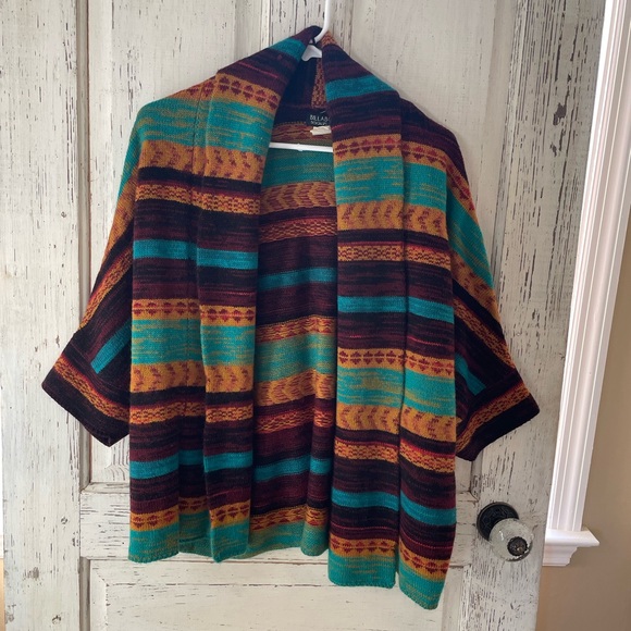 Billabong Aztec open front sweater. Size small will fit medium. - Picture 2 of 5